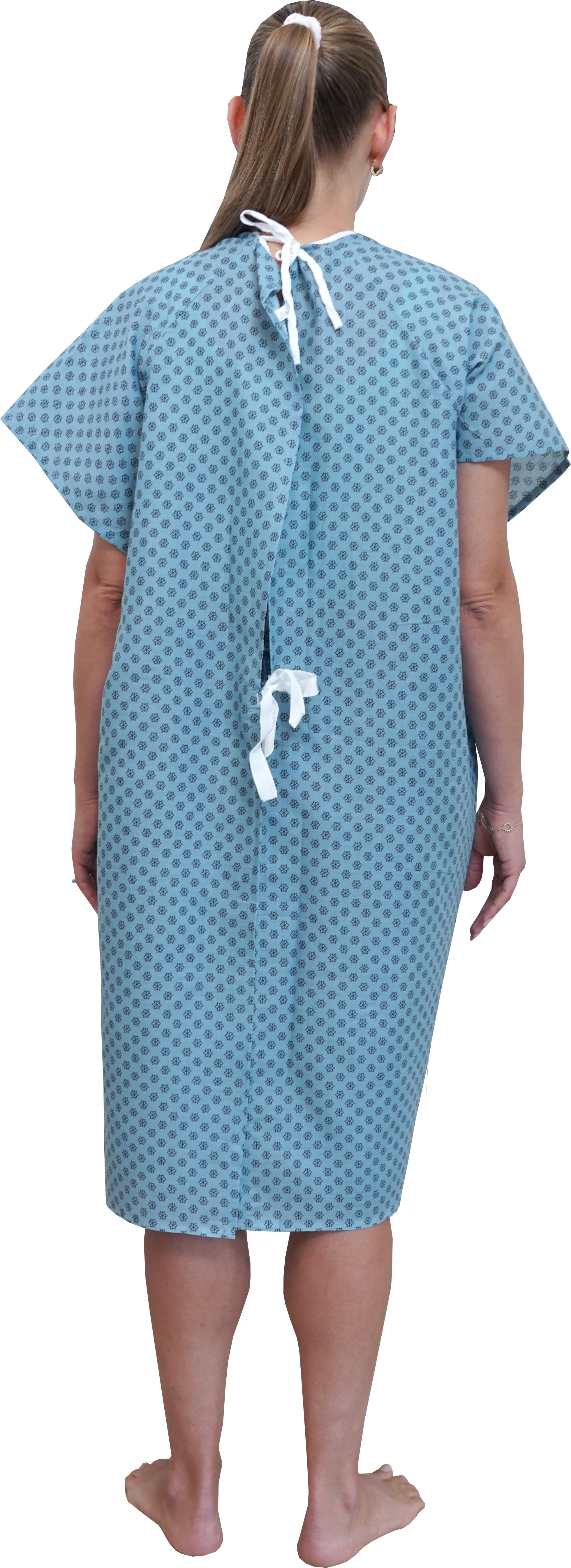 Silvert's Open Back Night Gown For Ladies - Assisted Dressing Hospital Gown  - Floral Chain Medium - Walmart.com